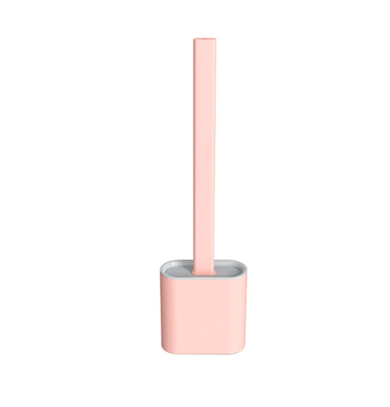 Flexible Silicone Toilet Brush With Holder Leakproof Soft Toilet
